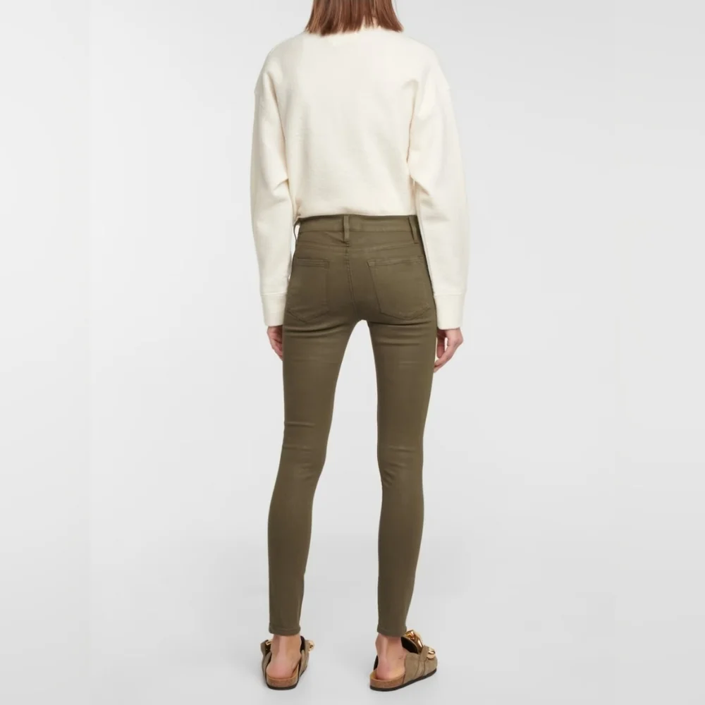 Frame le Skinny de Jeanne Jeans In Surplus Olive Green  size 27 - Picture 15 of 16